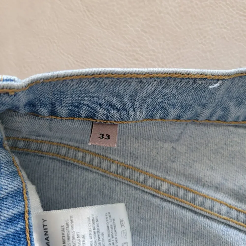 Citizens of Humanity Gage Classic Straight Jeans Mens 33 Light Wash Stretch USA